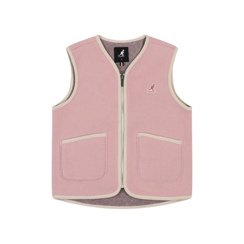 KANGOL KIDS マイクロライトフリースベスト ピンク RD 0104