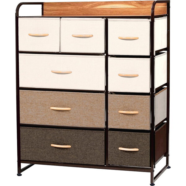 ビーカム NBC-610 布張りカラーチェスト 4段ワイド メーカー直送