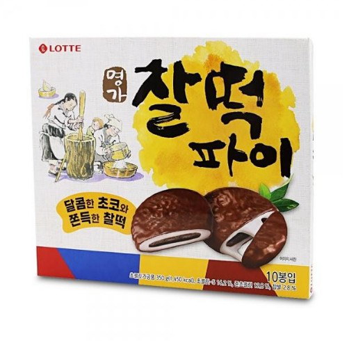 Qoo10] ロッテ 韓国 お菓子 チョコ餅パイ もちもち 3