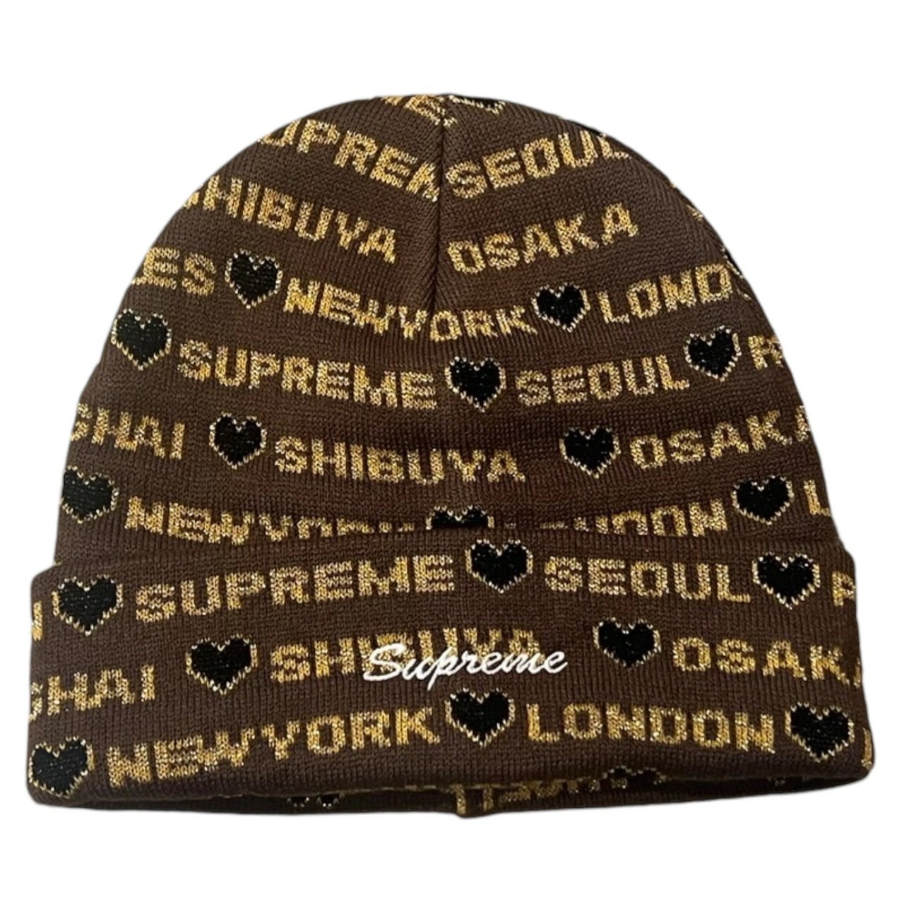 2024FW Hearts Beanie Brown