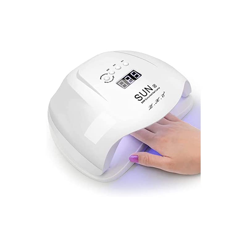 LED＆UV ネイルライト 54W UVライト 業界注目低ヒート機能 全ジェル対応 ジェルネイル レジン用 LEDライト 自動感知センサー 4つタイマー設定