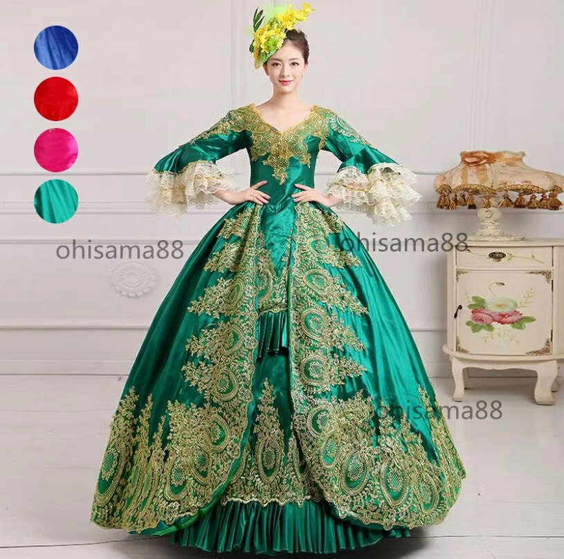 再入荷品宮廷ドレス 貴族ドレス オペラ声楽 演劇 ステージ衣装 お姫様ワンピース 可愛い 貴婦人ドレス 高級感 ヨーロッパ風ドレス 華やか フレア袖 舞踏会 撮影 演奏会 ハロウィン クリスマス 文化 7,037円