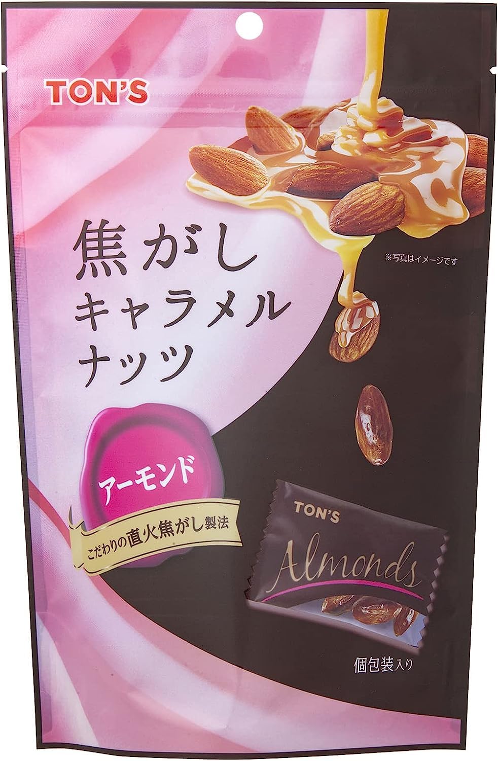 東洋ナッツ トン 焦がしキャラメルナッツ アーモンド 105g(個包装込み)×8袋入