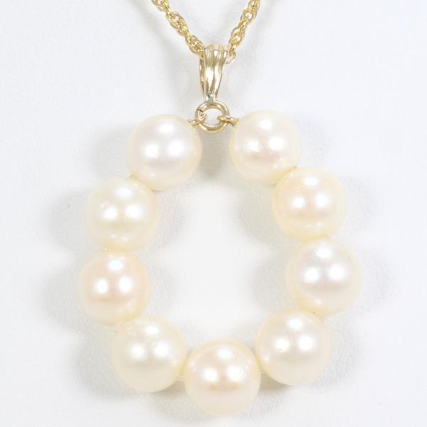 K18 18金 YG イエローゴールド ネックレス パール 約45cm ジュエリー 中古