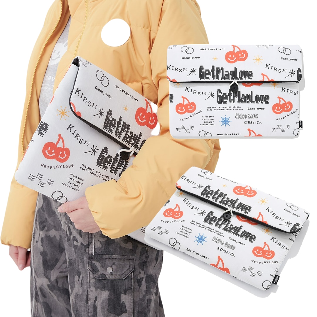 DOODLE CHERRY GRAPHIC IPAD POUCH