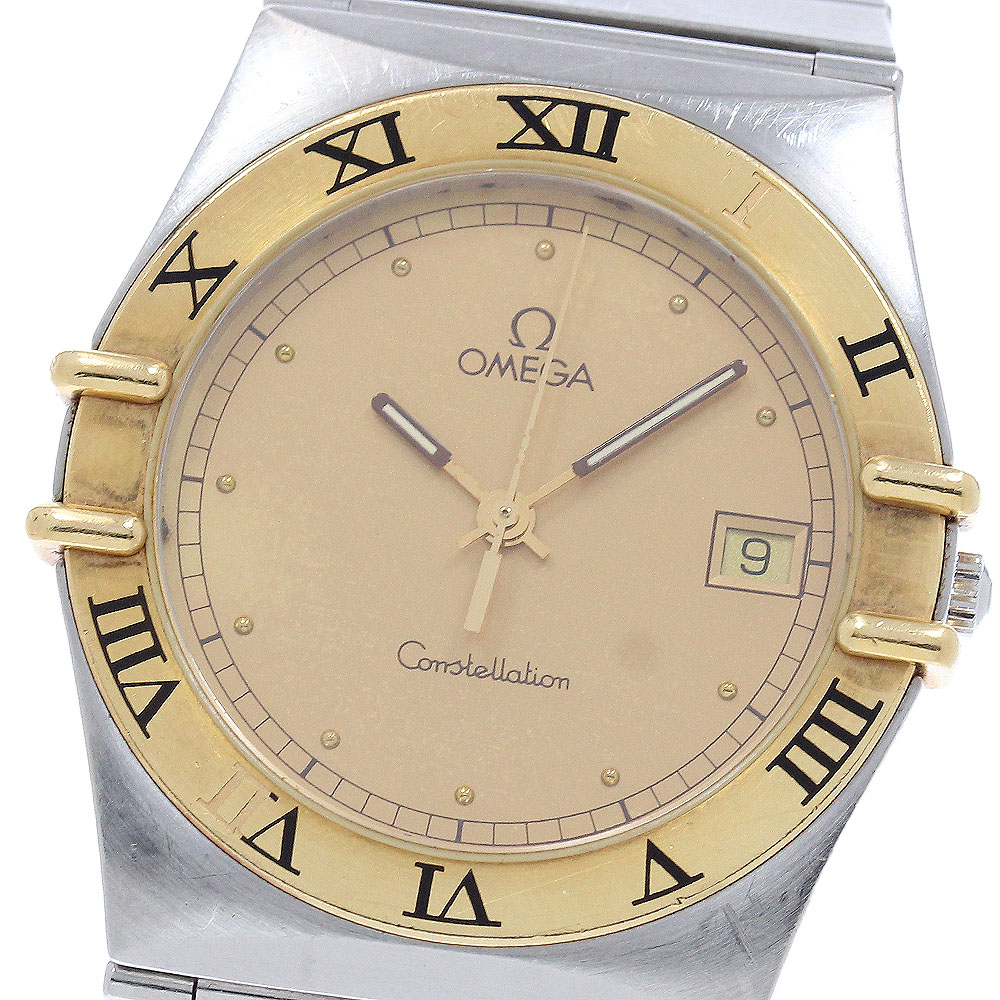 オメガ OMEGA コンステレーション フラットベゼル デイト クォーツ メンズ _958289【中古】