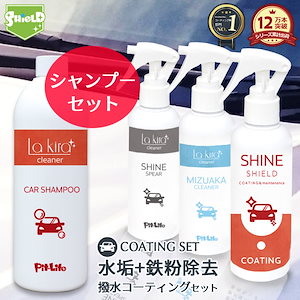 車 洗車 カーシャンプー 鉄粉除去 水垢取りクリーナー 超撥水 コーティング 4点セット 撥水スプレー 撥水コート 撥水コーティング 艶 鉄粉 取り 鉄粉除去剤 鉄 粉 除去 水垢 水あか みずあ