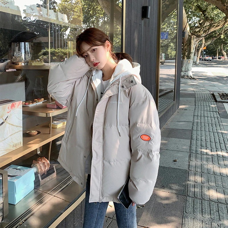 超人気コートレディース中綿コートオーバーコートダウンコート綿入れフードゆったりミディアム防寒服通学通勤お出掛け秋冬女子アウター