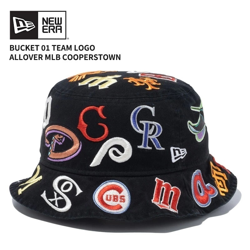 ニュー エラ NEW ERA バケット01 Team Logo Allover MLB クーパーズタウン バケットハット 帽子