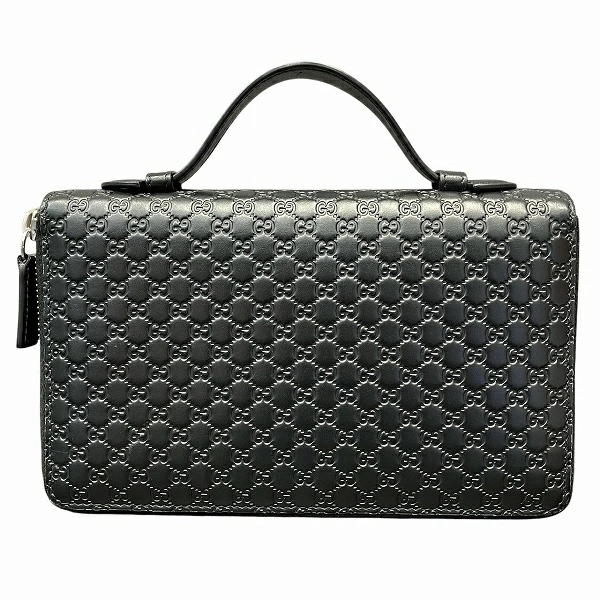 グッチ マイクログッチシマ トラベルドキュメントケース 449246 財布 長財布 【中古】