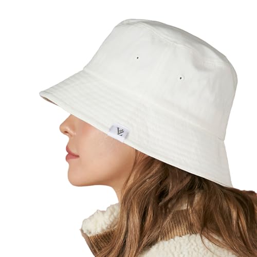 [VARZAR] Herringbone label bucket hat White