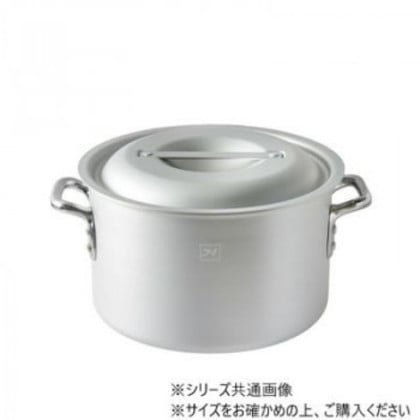 IH対応アルマイト加工アルミ半寸胴鍋(目盛付) 35cm AZIALHZND035