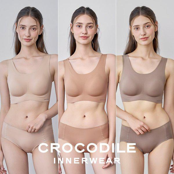 [] ソフトナイロンモーダルパッド一体型 Uネックブラ+パンツ 6点セット CDW5O141516_T
