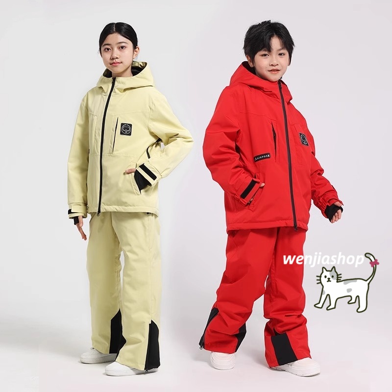 スノーボードウェア 2024 2025 上下セット 子供 キッズ アウター ジャケット パンツ ズボン ウィンタースポーツ 男の子 女の子 韓国風 防水防寒 スノーウェア スキーウェア スノボウェア