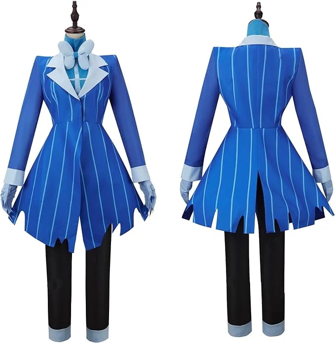 新作入荷アラスター コスプレ Alastor ハズビン ホテル コスプレ衣装 5点セット アニメ 地獄のホテル コスプレ ブルー タキシード メンズ ハロウィーン仮装