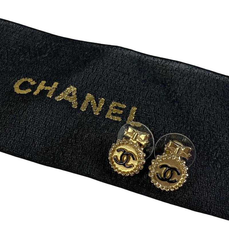 【最終処分SALE】CHANEL シャネル ココマーク ピアスゴールド A-5584