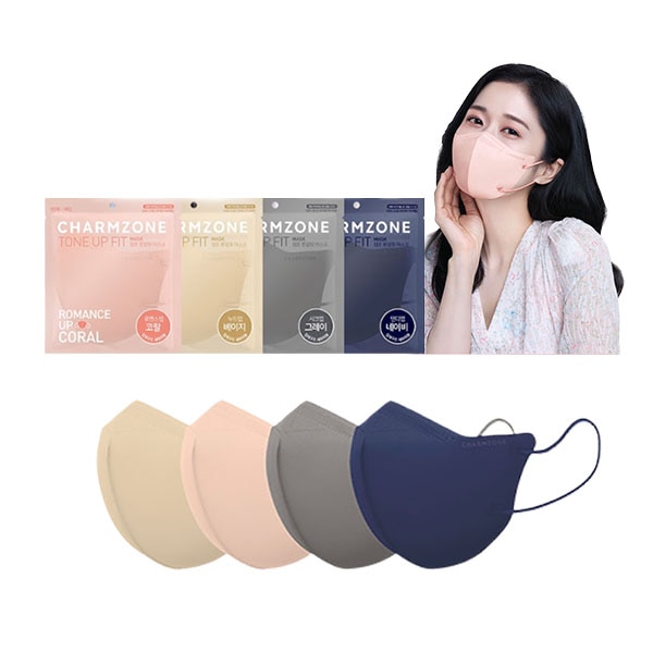 50枚 チャンナラ トーンアップ フィット マスク 即納 ４色 小顔 韓国人気マスク