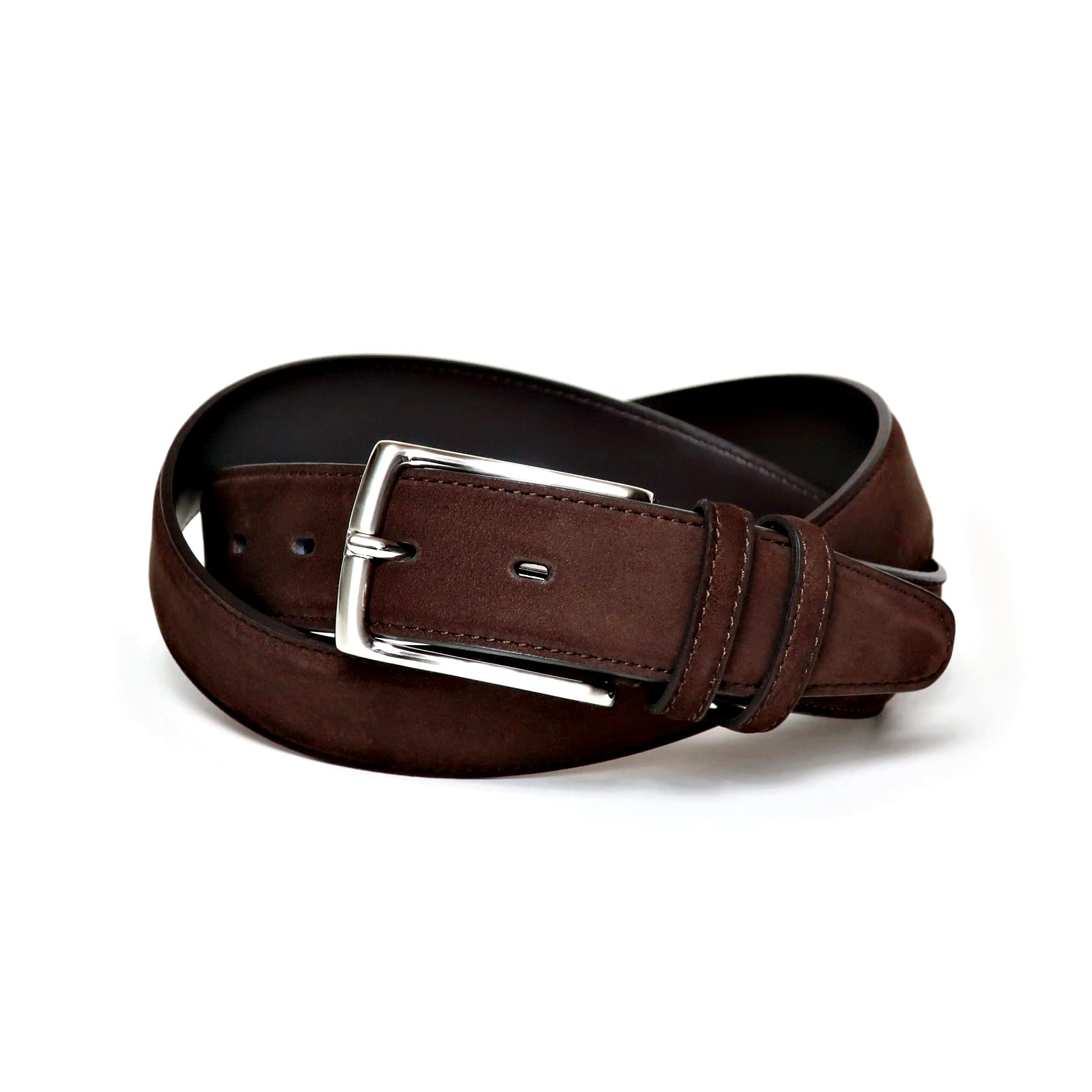 [KIETH] キース メンズ ビジネス ベルト 牛革ヌバック ダークブラウン 日本製 KE21228-39