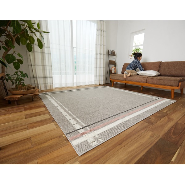 洗える ラグマット [約190x240cm グレー] 防ダニ コルネラグ スミノエ 11,484円