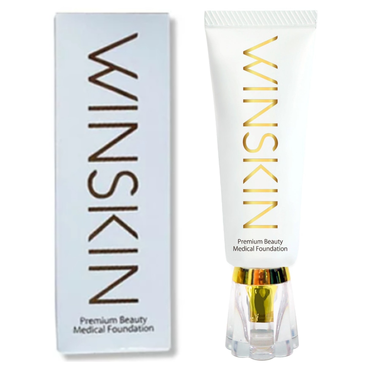 WINSKIN ウィンスキン ファンデーション 26g ライトオークル 薬用リンクルケア 美 白リキッドファンデーション SPF50+ PA+++ LO プレミアム ビューティー メディカル ファンデ