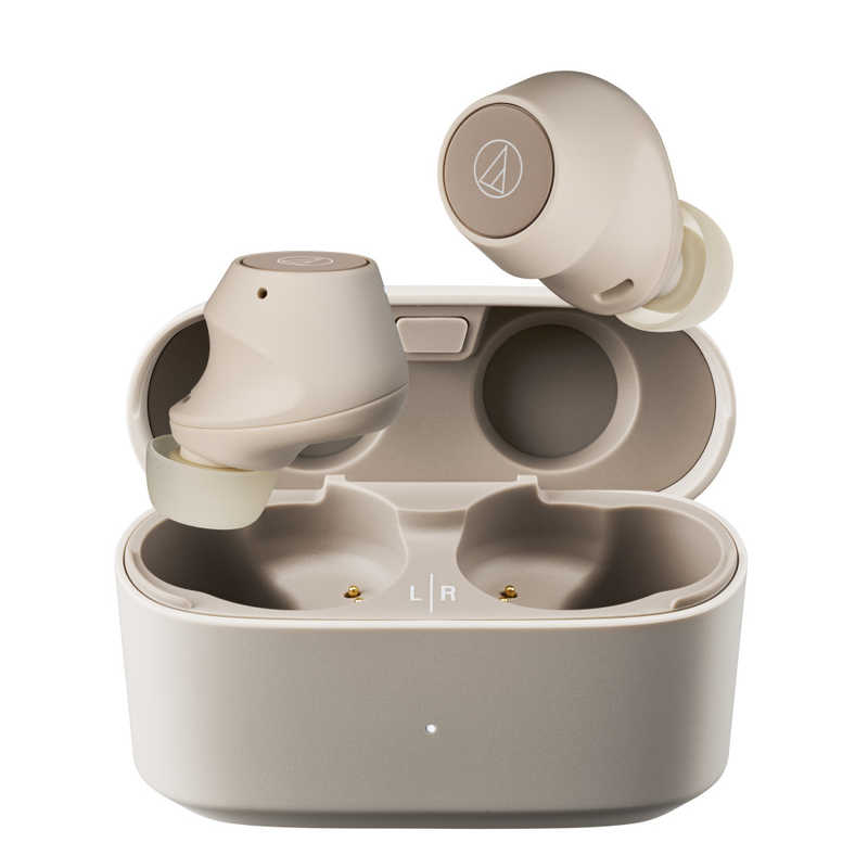 オーディオテクニカ　フルワイヤレスイヤホン ライトベージュ [ ノイズキャンセリング 対応 / Bluetooth 対応 ] 　ATH-CKS30TW+BG