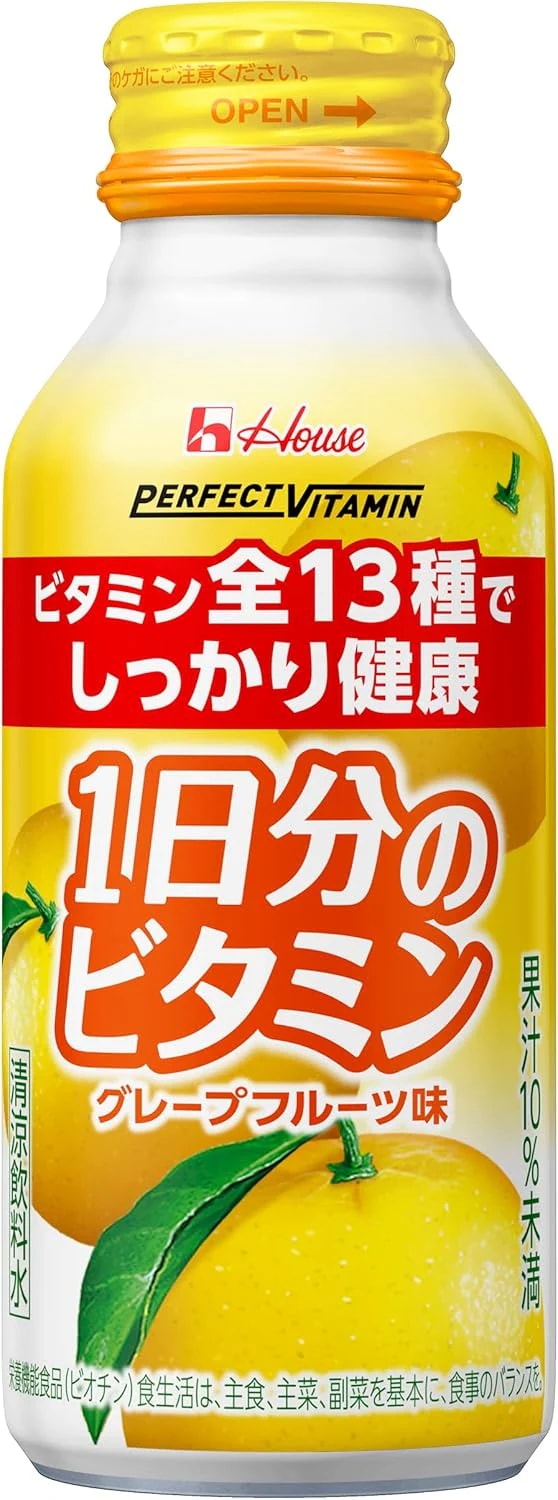ハウスウェルネスハウスウェルネス PERFECT VITAMIN(パーフェクトビタミン) 1日分のビタミン グレープフルーツ味 120mlボトル缶×30本入×(2ケース)
