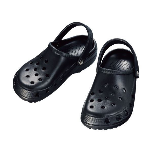 （まとめ）エバロンサンダル レディース ブラック Mサイズ 1足 [x3セット]