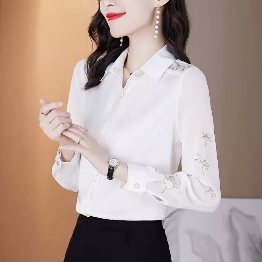 トップス シャツ ブラウス カットソー 長袖 かわいい 大人可愛い きれいめ シンプル カジュアル 大人 上品 おしゃれ お洒落 大人女子 こなれ感 個性的 主役級 存在感 美容師