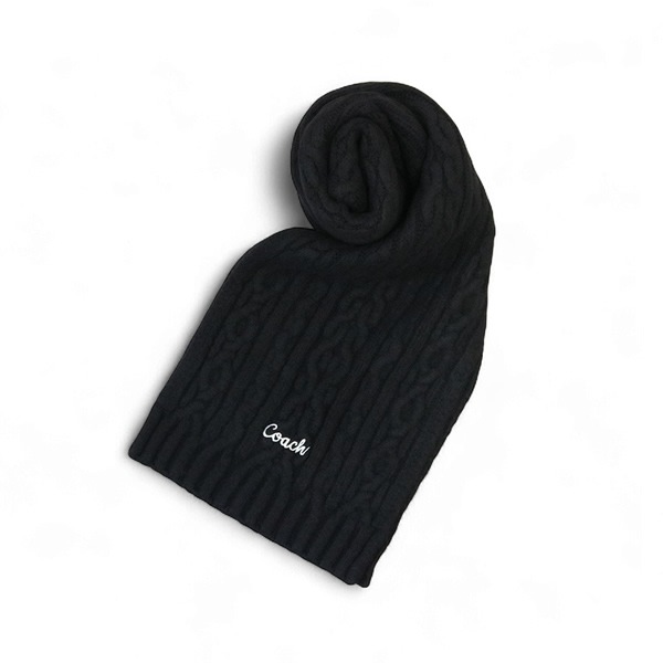 マフラー EMBROIDRED CABLE KNIT CCL89-BLK ユニセックス BLACK