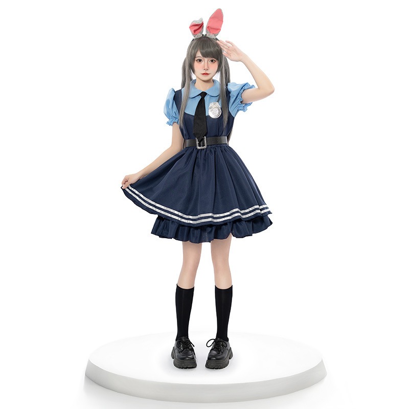 クレイジー动物城cos Judyジュディウサギcos擬人服アニメコスプレ衣装フルセット
