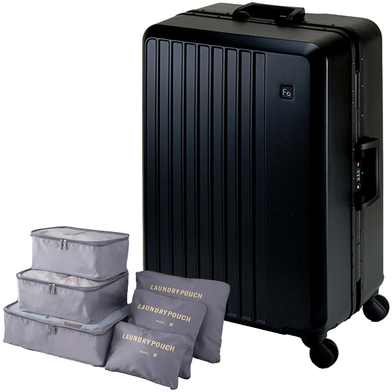 [フリクエンター] リエーヴェ フレーム型 4輪 キャリーケース スーツケース 旅道具大賞 軽量 静か 特許 TSAロック 8泊 9泊 10泊 4.2kg 65L トラベルポーチ 6点セット 1-53
