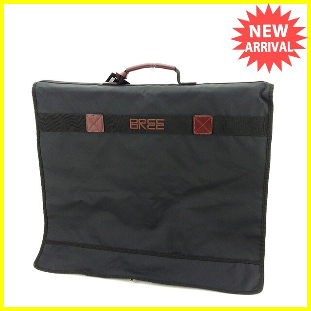 ガーメントカバー ガーメントバッグ ロゴ ハンガー付き ブラック ブラウン 中古