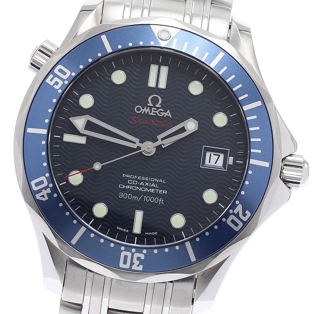 オメガ OMEGA 2220.80 シーマスター300 デイト コーアクシャル 自動巻き メンズ 良品 保証書付き_877986【中古】