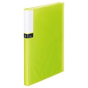 （まとめ） TANOSEE クリアブック（透明表紙） A4タテ 36ポケット 背幅20mm グリーン 1冊 10セット