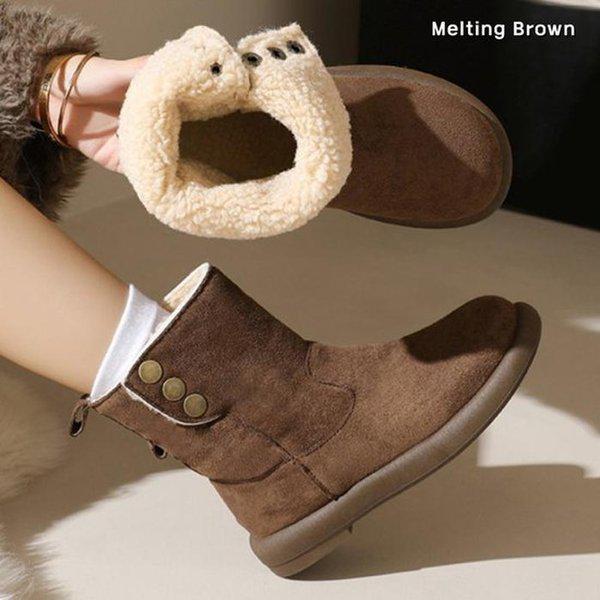 女性スエードブーツ冬の毛皮ブーツSS80