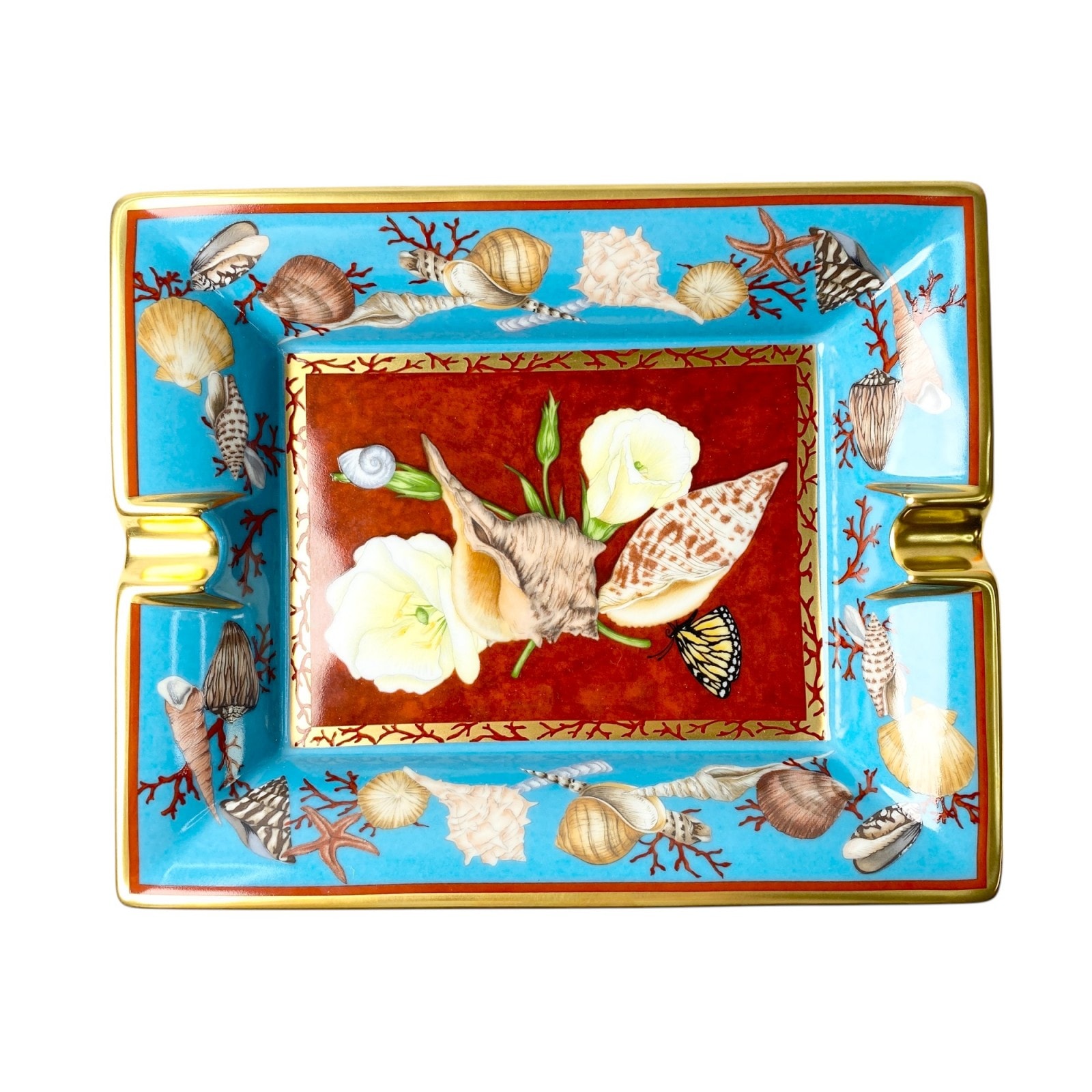 未使用 エルメス HERMES シェルフラワーズモナーク 灰皿 アッシュトレイ