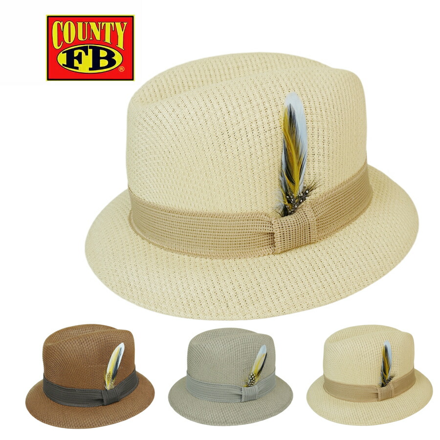 FB COUNTY エフビーカウンティーダービーハット ソリッドバンドDerby Hat Solid BandBEIGE GREY BROWN ベージュ グレー ブラウ