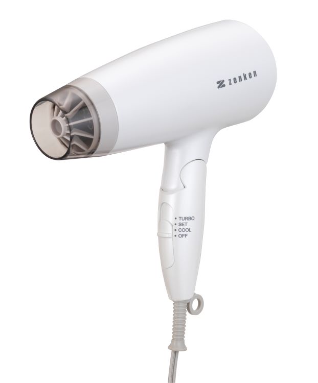電磁波カット ドライヤー 大風量 速乾 ホワイト [ZD-750W] ゼンケン 美容 ヘアケア 髪 60℃ 低温風 遠赤外線