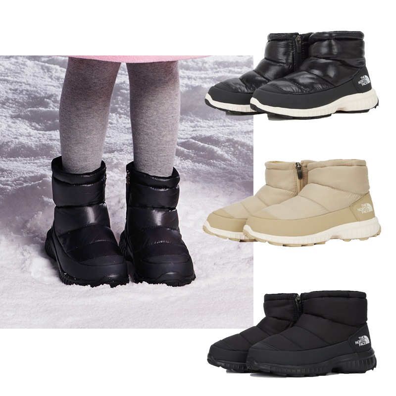 KID BOOTIE SHORT NS96P92 キッズ サイドゴア ブーツ 長靴 防寒 ブーティ ムートン 男の子 女の子 ジュニア 暖か あったか スキー 冬 ダウン 履きやすい 韓国 起毛