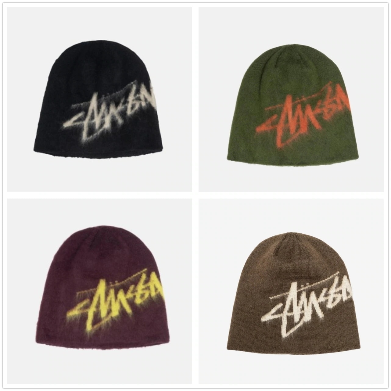 ニット帽 STUSSY BRUSHED OUT STOCK SKULL CAP　stussy beanie ビーニー 帽子 ニットキャップ メンズ男性用1321191USAモデル
