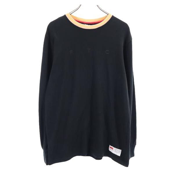 日本製 長袖 Tシャツ M ブラック系 ロンT メンズ