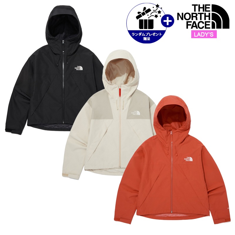 女性 マウンテン ピーク ジャケット NJ2HQ31 レディーズ 日常 デイリー カジュアル アウトドア 防水 ジップアップ ルーズフィット ゆったり フード付き