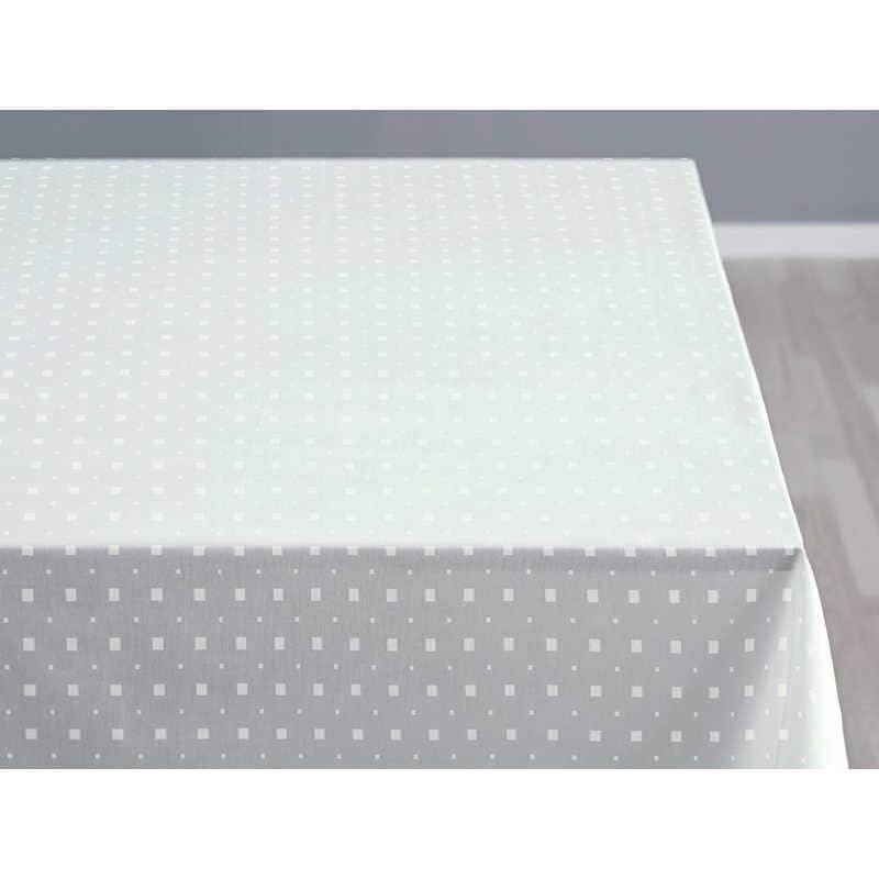 ソダール　テーブルランナー 140x50 Squares Damask Optical whitel オプティカルホワイト　727543