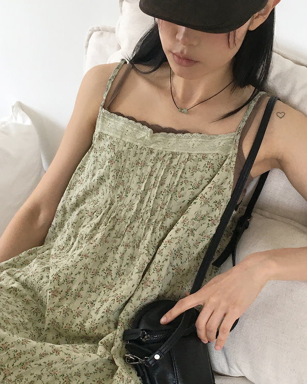 【未使用】上海灘SHANGHAITANGフラワープリント ノースリーブワンピース フラワー刺繍ノースリーブワンピース / GRACE CONTINENTAL