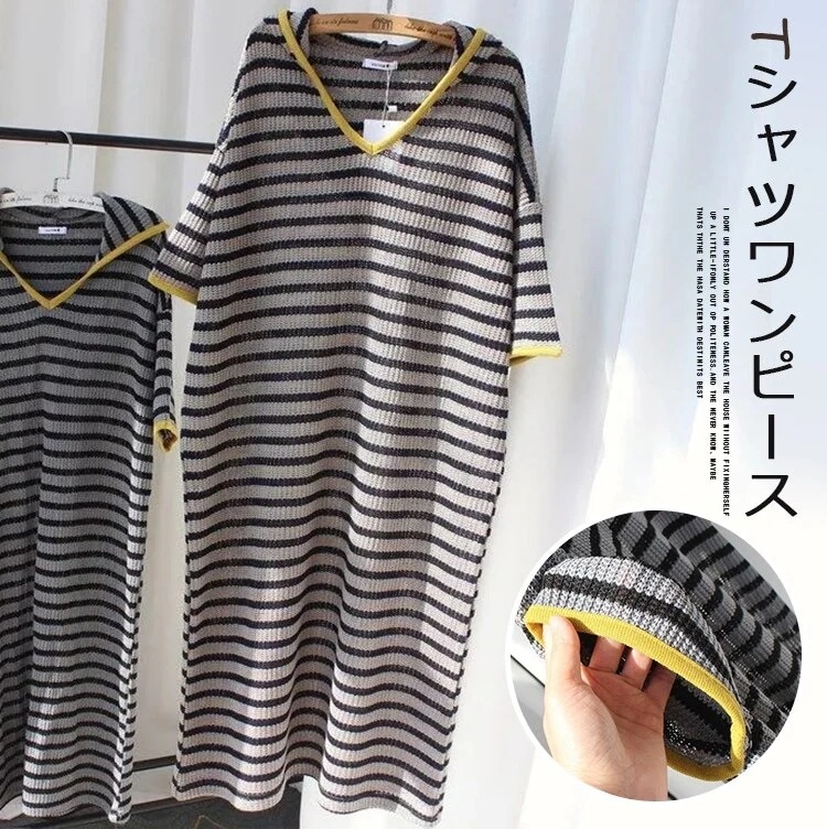 MZ089 Tシャツ カジュアル ゆったり ニット 高級感着瘦AN