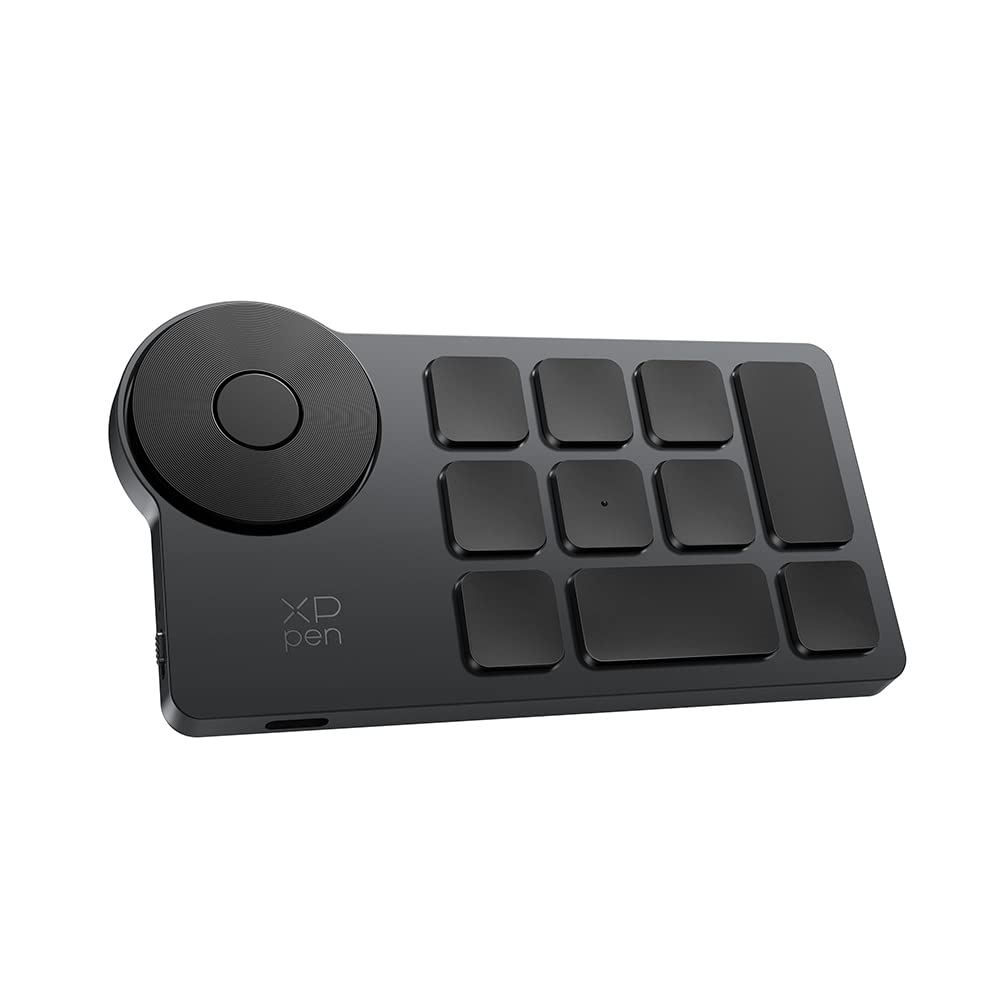 XPPen 左手デバイス ショートカットリモート 片手キーボード Bluetooth対応 ワイヤレス ペンタブ 液タブ用 ノートパソコン対応 作業効率向上 イラスト 画像 動画編集 ACK05