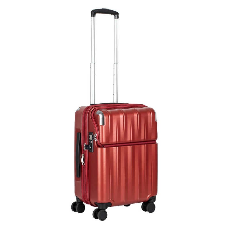 トラベリスト　トップオープン 拡張機能付きスーツケース 機内持込サイズ レスト ［TSAロック搭載］ マットレッド　76-25073