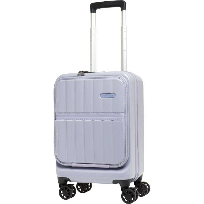 TRAVELEARTH　スーツケース ファスナータイプ 旅行日数目安：1泊 約27L 拡張時31L コインロッカーサイズ フロントオープン ライトパープル　TE-0905-42-LPL