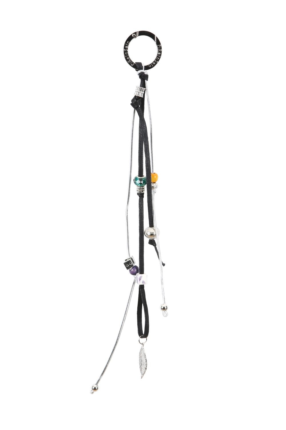 블랙 실버 에스닉 볼볼 키링