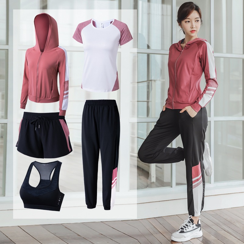 ジム ヨガウェア カジュアル スポーツスーツ レディース ファッション ゆったり 韓国風 アウトドア 朝ランニング 夏 速乾 服